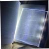 Obelunrp Luci per libri piatte per la lettura notturna, Luce LED trasparente per pagine di libri da 6, 7x5, 7'', Luce per bambini, Illuminatore di segnalibri wireless Pannello per amanti della tavola, Utilizzo