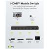 Goobay HDMI Matrix Switch da 4 a 2 (4K a 60 Hz) - per la commutazione tra 4x dispositiv
