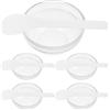 OSOLADY 5 set Ciotol Vetro per Maschere Viso e Oli Essenziali Piccole Ciotole Trasparenti Spa per Miscelazione Skincare Facili da Usare Casa Salone