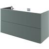 SENSEA Mobile da bagno sottolavabo Neo Groove L120 X P48 X H70 due cassetti, verde salvia cannettato