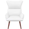 SKTQYQO Poltrona Relax in Ecopelle Bianca Moderna con Struttura Legno e Imbottitura Schiuma per Soggiorno e Interni - Design Elegante e Comfort Morbido per Seduta Singola **Analisi