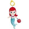 Clementoni Disney Baby - Princess Feature Plush Ariel, Bambola Peluche da Viaggio Neonati 0+ Anni, Stimolazione Sensoriale con Pendente Mordicchioso, Anello da Appendere, Lavabile, 19500