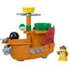 Fisher-Price Little People My Mario Galeone di Bowser | Playset con 1 personaggio e 1 accessorio, movimento ondulato, abilità motorie di base e complesse, dai 18 mesi, JHG62