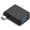 Ugreen Adattatore OTG USB USB 3.2 Gen 1 (5Gbps) - Adattatore USB Tipo C / Micro USB nero