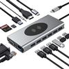 INF Adattatore multiporta hub Type-C 15 in 1 con HDMI, VGA, Ethernet, USB C PD