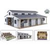 Van Manen Kids Globe Horses Pferdestall (7 Pferdeboxen, mit Lagerfläche im Dach, 1:24)