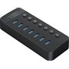 ORICO 7 x PORTA HUB USB-A 3.0 5Gbps 12V 2A 24W CAVO USB-A USB-B