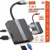 ZENWIRE Hub USB-C - 7 in 1 - Adattatore USB 3.0 HDMI 4K - 60 Hz Display Port Gigabit - 1000 M