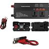 Gistuch Inverter per veicoli, 1000 W, 12 V, 24 V, ingresso, adattatore per auto, convertitore di presa con 3 porte USB, 1 uscita di tipo C, spina UE, nero