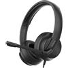 Nilox Cuffie USB con ENC, microfono regolabile, USB-C/USB-A