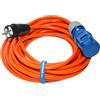 Hilark cable tech Adattatore da campeggio CEE in PUR H07BQ-F 3x2,5 - Presa CEE - arancione - 30 m - Camper