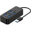 StarTech Hub da USB-C (Tipo C) a USB 3.0 - Adattatore - Quattro porte - Alta velocità - Plug & Play