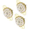 QUARKZMAN 9 Pin Socket PCB in Ceramica, Protezione per Pinnaggio di Tubi a Vuoto, Placcatura Bianca Adatto per 12AX7, 12AU7 Confezione da 3, GZC9-3-F-G