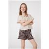 Tezenis Short In Tela Di Viscosa Con Balza Bambina Animalier