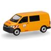 Herpa VW T6.1 Bus Max Bögl, modellino in scala 1:87 | Modellino di veicolo fedele all'originale per collezionisti, in plastica gialla, Made in Germany, dai 14 anni