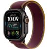 Apple Watch Ultra 4 GPS + Cellular 49 mm - Cassa in titanio nero con Trail Loop borgogna - M-L