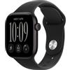 Apple Watch Series 12 GPS 42 mm Smartwatch - Cassa in alluminio nero con cinturino Sport nero - S-M