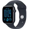 Apple Watch SE 3nd generation SE 3 GPS, Cassa 44 mm in alluminio mezzanotte con Cinturino Sport blu marino - M-L