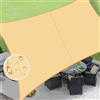 LOVE STORY Tenda parasole rettangolare impermeabile, 3,4 x 3,5 m | 160GSM PES, blocco UV 98%, parasole rettangolare, resistenza all'acqua 400kPa, baldacchino per terrazza da giardino