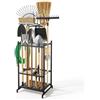 VEVOR Organizzatore per Attrezzi da Giardino, 35 Posti con Ganci per Garage, Scaffale Metallico Autoportante, per Rastrelli, Pale e Scope, Struttura Robusta in Acciaio, per Capanno e Cortile, Nero