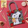 LIMEILER FEILER x SNOOPY Flat Mini Tote Bag Slim Pocket Holiday Limited Edition