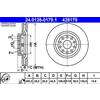 ATE 2x Disco freno ventilato 24.0128-0179.1 ATE per LANCIA THESIS