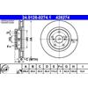 ATE 2x Disco freno ventilato 24.0128-0274.1 ATE
