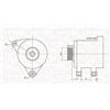 Magneti Marelli Alternatore con puleggia 063731747010 MAGNETI MARELLI per OPEL ASTRA H Familiare