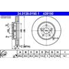 ATE 2x Disco freno ventilato 24.0128-0190.1 ATE per TOYOTA PREVIA II