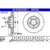 ATE 2x Disco freno ventilato 24.0125-0102.1 ATE per AUDI 100 C3 Tre volumi QUATTRO
