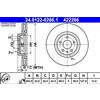 ATE 2x Disco freno ventilato 24.0122-0286.1 ATE per FIAT 500L