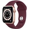 Apple Watch Series 6 Alluminio 40 mm (2020) | GPS | oro | Cinturino Sport Prugna - premium