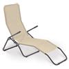 Lettino Prendisole in Acciaio e Textilene Beige