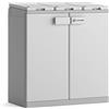 Armadio Pattumiera Differenziata 2 Ante 94x45x87 cm Keter Recyclo Basic Grigio e Bianco