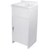 Mobile Lavatoio in PVC 42x35x82,5 cm 1 Anta Clear Bianco
