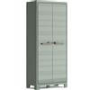 Armadio da Giardino 4 Ripiani 80x44x182 cm Keter Planet Outdoor Alto Grigio e Verde