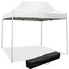 Gazebo Richiudibile Pieghevole 3x2m in Acciaio e PVC Impermeabile Bianco