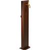 Fontana da Giardino Design a Colonna Ovale Rubinetto in Ottone Senza Base Corten