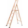 Scala Pieghevole in Legno 5 Gradini H100 cm Naturale