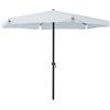 Ombrellone Rotondo da Giardino Ø 3 m Palo Ø48 mm Struttura in Acciaio Esterno Bianco