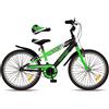 Bicicletta per Bambini 20 Stabilizzatori Freni Vbrake e Cavalletto Verde
