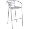 Sgabello Bar in Alluminio Vorghini Silver