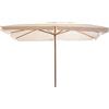 Ombrellone da Giardino 3x3 m Palo Ø48 mm in Legno Bauer Bianco
