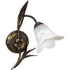 Applique 1xE14 Montatura Marrone Oro Vetro Spugnato Bianco E-Energy Amelia