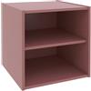 Cubo Composite con Mensola 35x35x35 cm in Compensato Mattone