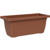 Vaso Rettangolare a Cassettone Outdoor Tera Tikal Clay 52x30 cm in Plastica Argilla