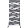Set 2 Pezzi Pannello Decorativo Frangivista Verdemax Ornamentale o Divisorio 80x180 cm con Basi di Appoggio in Metallo Grigio