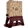 Supporto per Contenitore Vino 10 cm Bag 3L con Vassoio in Ferro Alluminato Lisa Luxury Bacco Rosso