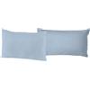 Coppia di Federe 52x82 cm in Cotone Tinta Unita Azzurro