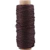 Fdit Filo Cerato, Filo per Cucire in Pelle, Filo per Cucire a Mano per Artigianato in Pelle Cucito in Pelle Fai-da-te e Rilegatura in Pelle 150D 50m (Marrone scuro)